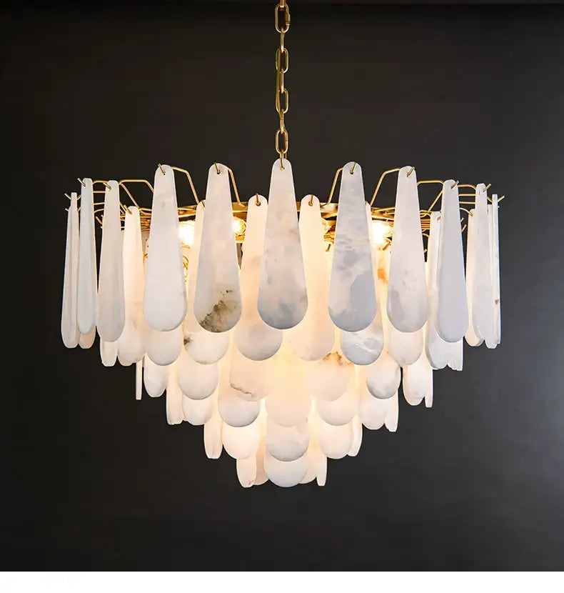 Drop Alabaster Chandelier