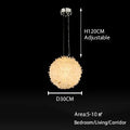 Clear Geode Quartz Crystal Ball Modern Pendant Light
