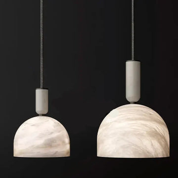 Alabaster Dome Pendant Light